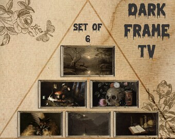 Samsung Frame Tv Art Dark, Cottagecore Nature Set Of 6, Gothic Tv Download, Frame Tv 4K, Samsung Dark Academia Decor