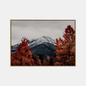 Paisaje nórdico de otoño imprimible, arte de pared de paisaje imprimible de otoño, cartel del bosque de otoño, impresión digital de la naturaleza de otoño