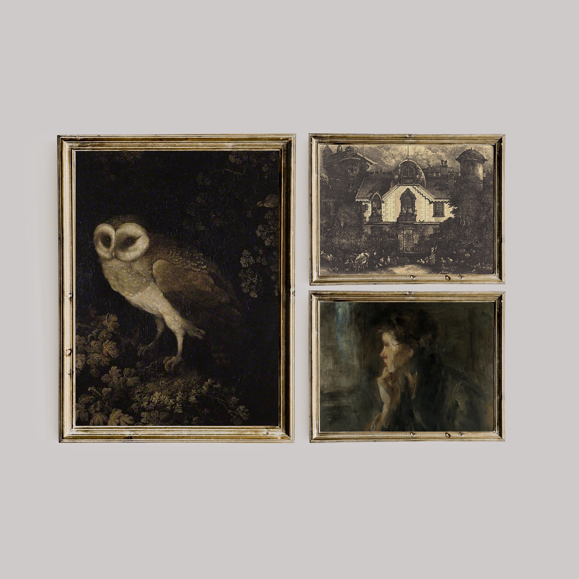 Dark Academia Decor Set Dark Vintage Printable Gallery Wall - Etsy