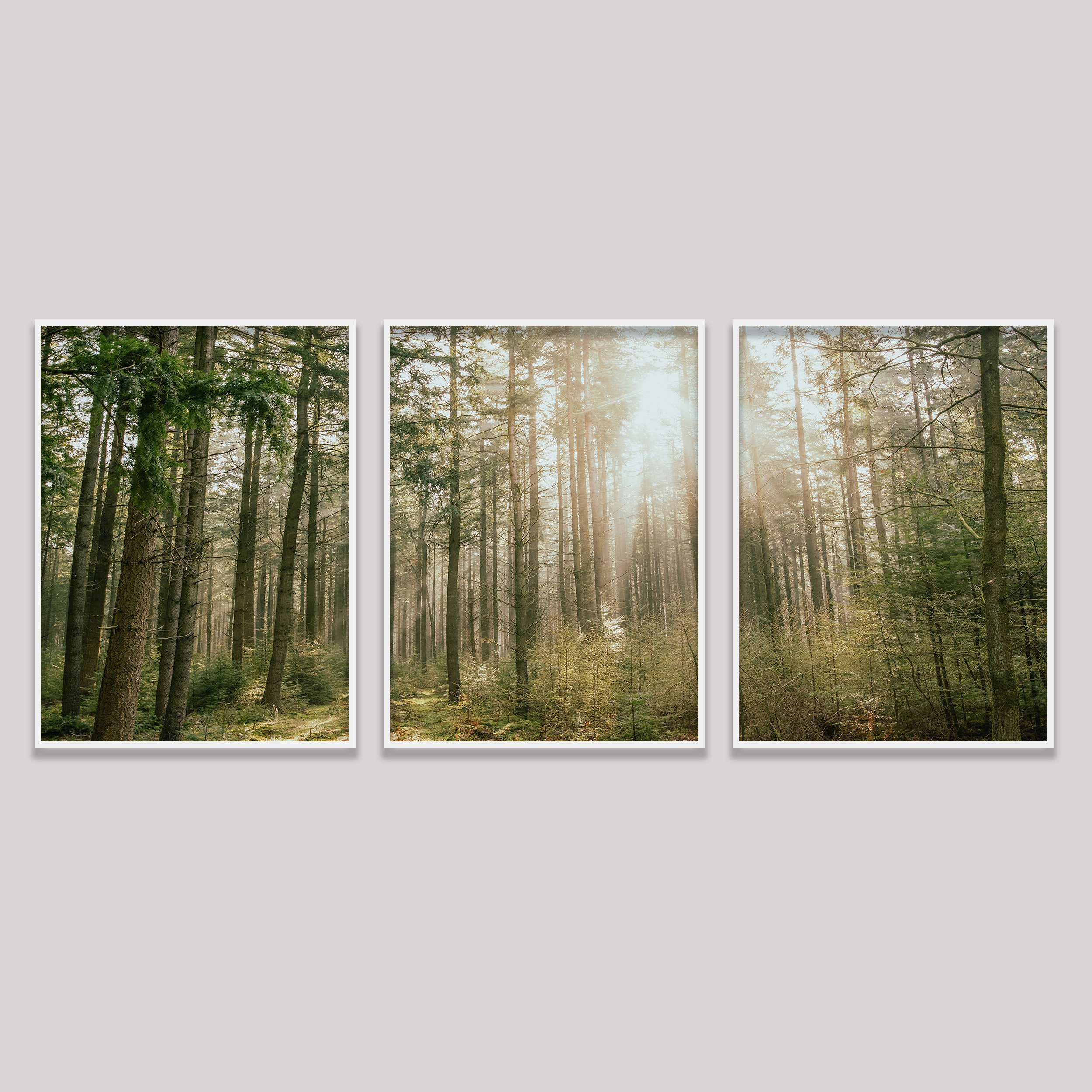 Set of 3 Mountain Prints, Forest Wall Art Large Prints, Printable Wall ...