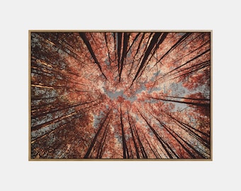 Herfstlandschap afdrukbaar, herfst afdrukbare landschapskunst aan de muur, herfstbosposter, herfstnatuur digitale downloadprint