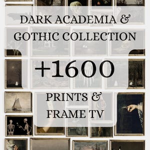 Decoración Dark Academia, láminas de Halloween, megapack de más de 1600 láminas, conjunto de arte mural oscuro e imprimible, pinturas de Halloween.