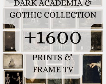 Dark Academia Decor, Halloween Prints,  Mega Bundle Set Of +1600 Prints, Moody Dark Printable Gallery Wall Art Set, Halloween Paintings