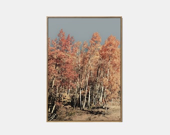 Herfstlandschap afdrukbaar, herfst afdrukbare landschapskunst aan de muur, herfstbosposter, herfstnatuur digitale downloadprint