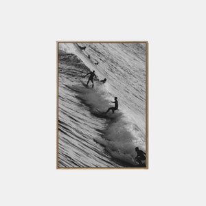 Aerial Surf, Surfing Photography, Aerial Beach Print, Modern Coastal Printable, Summer California Beach, Ocean Poster