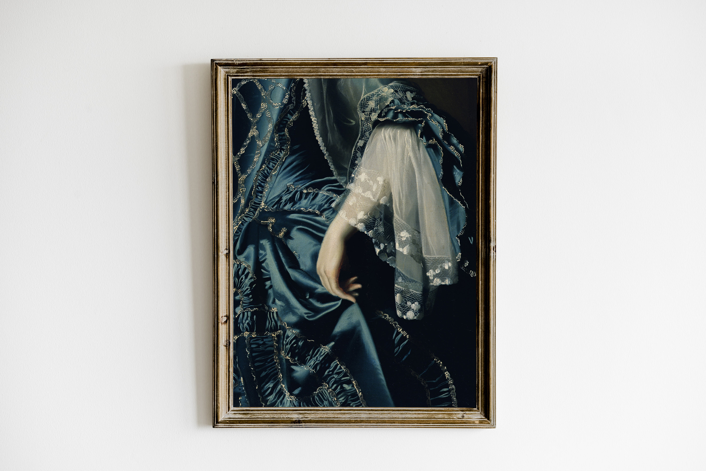 Moody Woman Victorian Portrait Painting, Dark Vintage Printable Wall ...