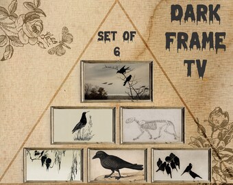 Samsung Frame Tv Art Dark, Cottagecore Nature Set Of 6, Gothic Tv Download, Frame Tv 4K, Samsung Dark Academia Decor