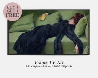 Samsung Frame Tv Art Vintage, Decadent Young Woman, Woman Portrait Frame Tv, Victorian Painting After the Dance Tv Decor