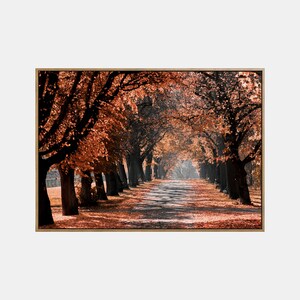 Paisaje de otoño imprimible, arte de pared de paisaje imprimible de otoño, cartel del bosque de otoño, impresión de descarga digital de la naturaleza de otoño