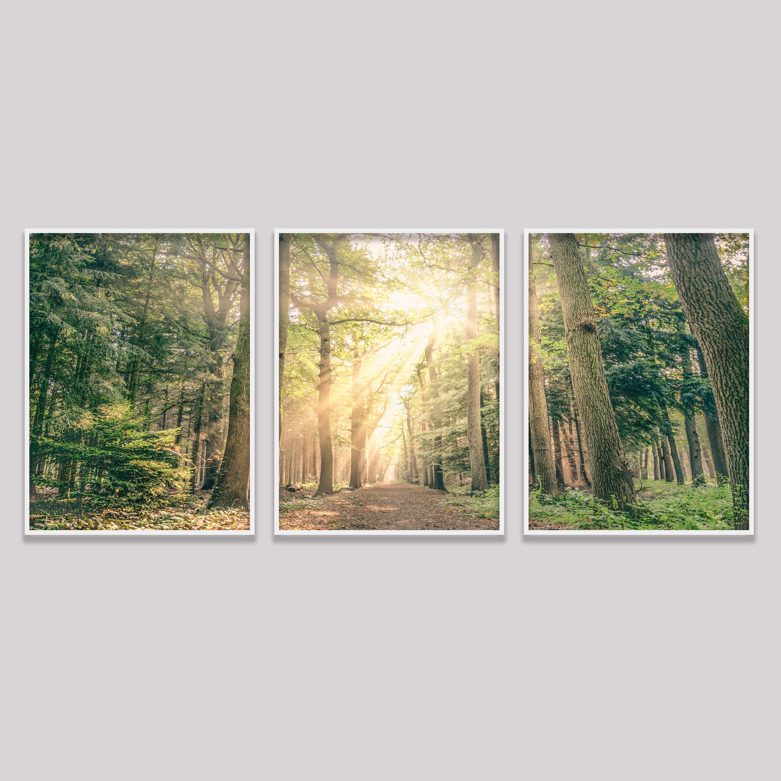 Set of 3 Mountain Prints, Forest Wall Art Large Prints, Printable Wall ...