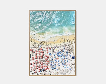 Luchtfoto strand print, moderne kust afdrukbare, luchtfoto oceaan muur decor, zomer Californië strand, zee fotografie kunst aan de muur