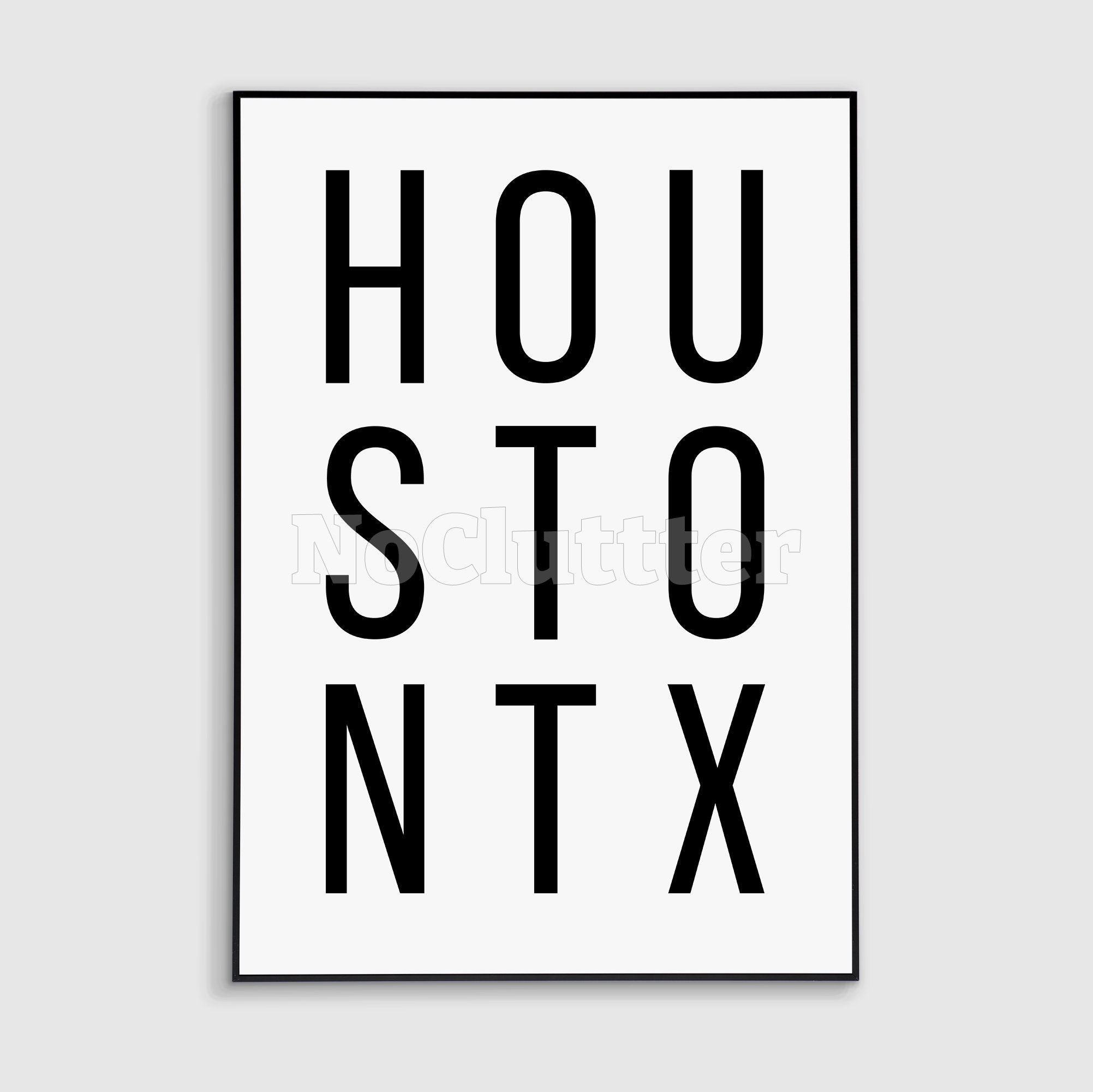 Houston Texas Wall Art, 3 Piece Wall Art, Houston Apartment Wall Art