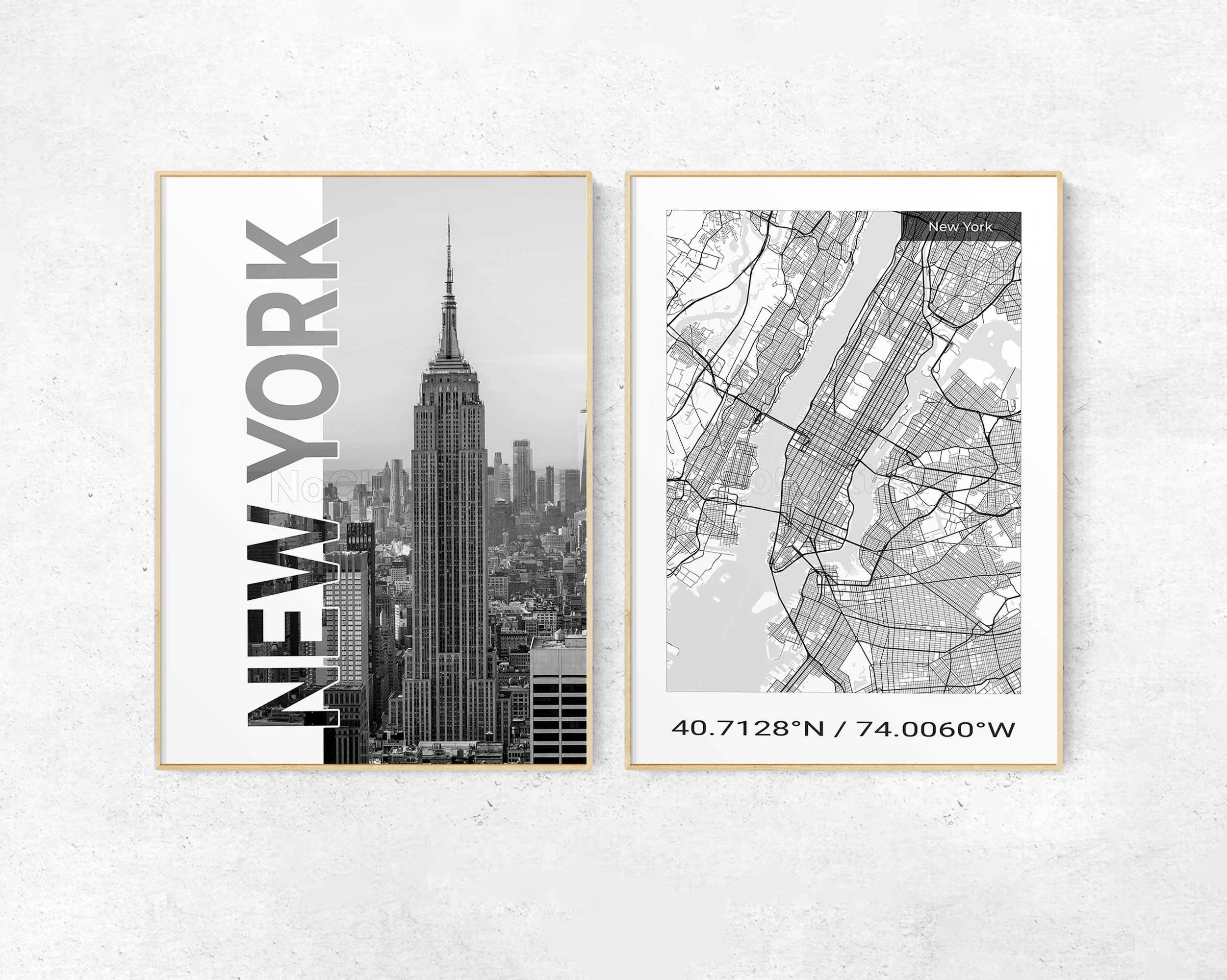 New York City Wall Art New York Print Set for Apartament Wall Etsy