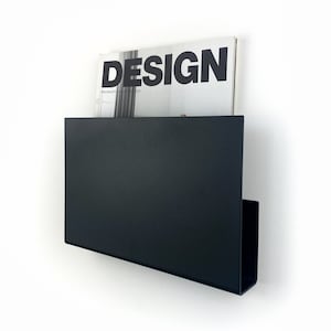 Revistero de pared, revistero de pared, estante moderno para revistas, decoración colgante para rincón de lectura, organizador de revistas de metal