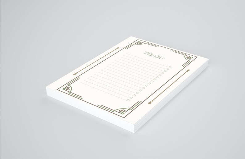 Retro to Do List - Printable PDF to Do List - Art Deco Retro Style ...
