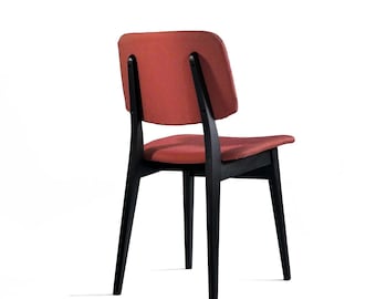1 of 4 Vintage Niko Kralj Chair 60: Restored Black Wood & Red Textile