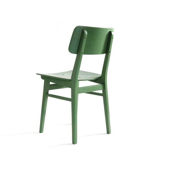 Chaise 60 / restaurée / 1960 / designer Niko Kralj / Stol Kamnik / Slovénie / Yougoslavie / chaise rétro en bois / vintage / chaise vert olive