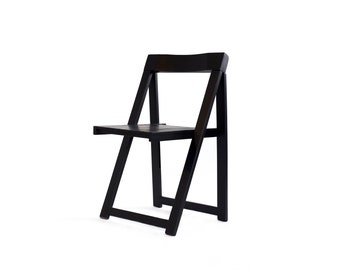 Trieste Chair / restored / 1968 / designer Aldo Jacober / Stol Kamnik / Slovenia / Yugoslavia / retro folding chair / black chair