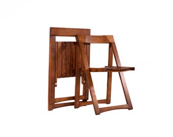 1 of 2 Trieste Folding Chair, Restored Aldo Jacober Design