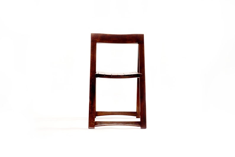 Trieste Chair / restored / 1968 / designer Aldo Jacober / Stol Kamnik / Slovenia / Yugoslavia / retro folding chair / brown chair image 2