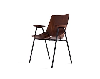 Vintage Niko Kralj Shell Armchair, Restored Mid-Century Modern Design