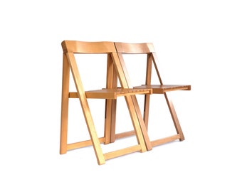 1 of 2 Restored Trieste Folding Chair by Aldo Jacober, Mid-century