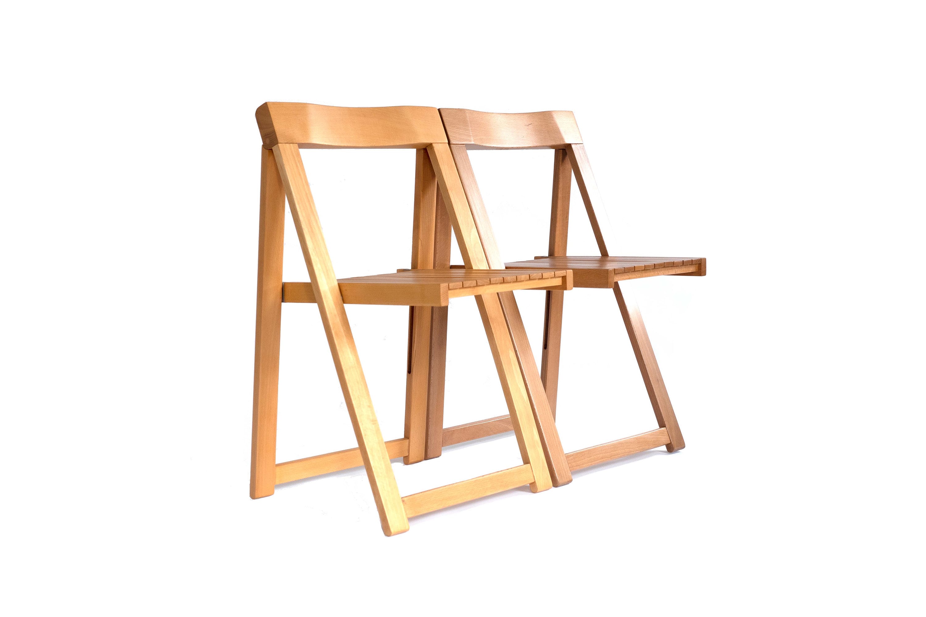 1 of 2 Restored Trieste Folding Chair by Aldo Jacober, Mid-century 1 of 2 Restored Trieste Folding Chair by Aldo Jacober, Mid-century