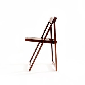 Trieste Chair / restored / 1968 / designer Aldo Jacober / Stol Kamnik / Slovenia / Yugoslavia / retro folding chair / brown chair zdjęcie 3