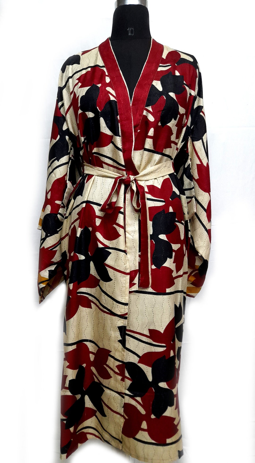 Vintage Silk Kimono Long Kimono, Resort Wear, Dress Beautiful ,silk Kimono, Long Kimono ,silk