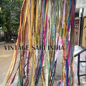 Boho Gypsy Fabric Garland Streamers - Tenda - Dormitorio, Camera per adolescenti, Arredamento, Sfondo - Hippie, Indie, Caravan, Marocchino