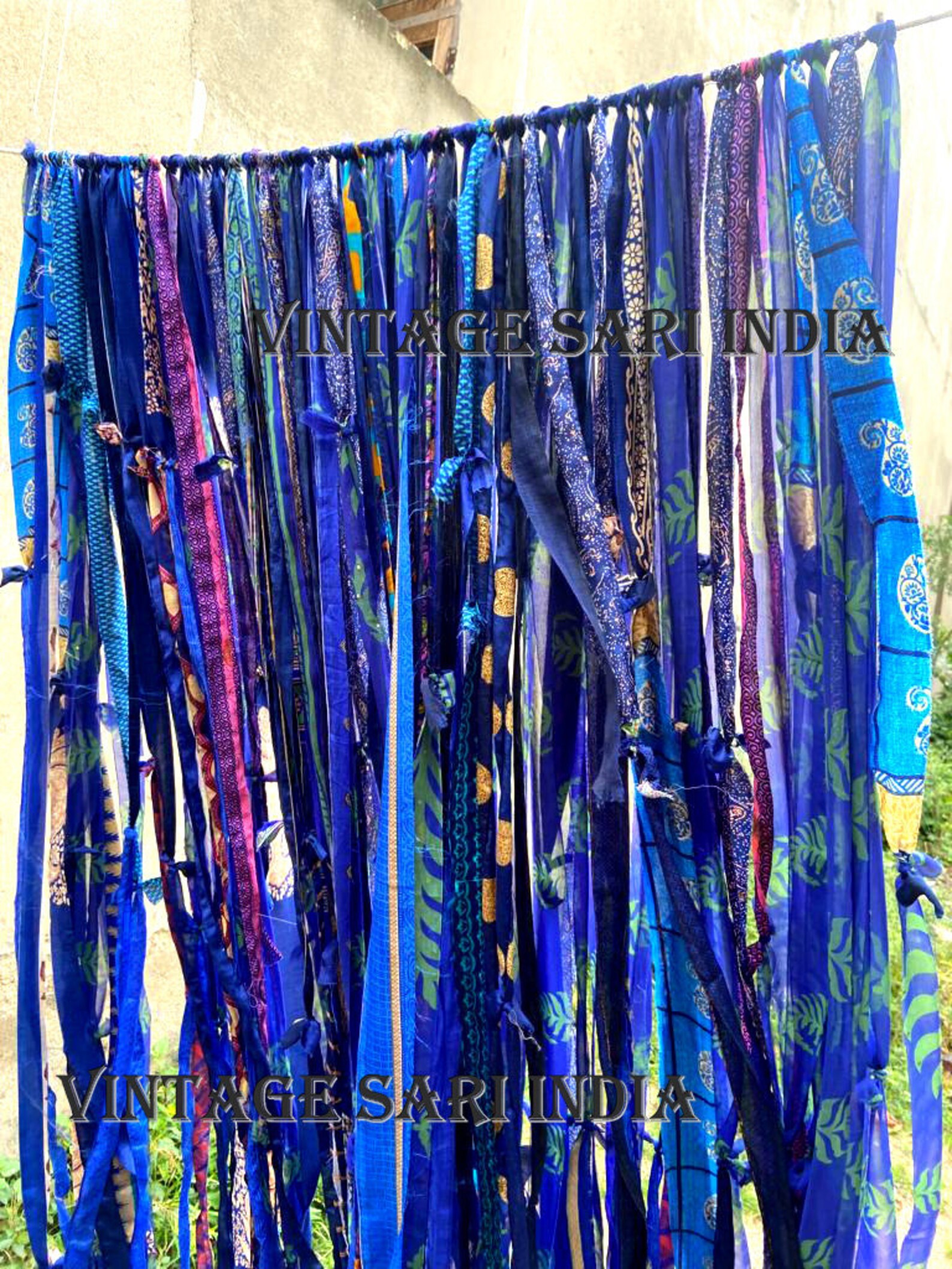 Ribbon Curtain/ Fly Curtain Spring Colours, Made to Measure Decorative