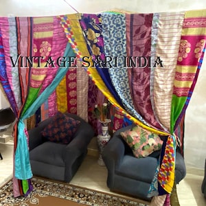 Traditioneller Sari-Baldachin,Sari-Baldachin,Einzigartiger Sari-Baldachin,Recycelter Sari-BaldachinSari-Baldachin-Dekor,Hochzeit,Sari-Baldachin-Raumteiler,