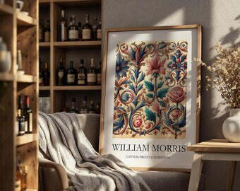 William Morris Floral Print | Vintage Botanical Art Nouveau Home Decor