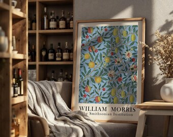 William Morris Prints Vintage Museum Poster Smithsonian Botanical Wall Art Art Nouveau Cottagecore Victorian Floral Wall Decor Nature Poster