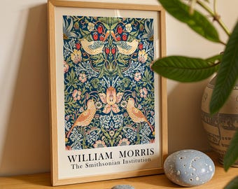 額装品/Coloured plate/ウィリアム ベンソン/ポスター/インテリア Peach Peony Floral William Morris Print Botanical Wall Art