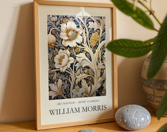 William Morris Print Art Nouveau Floral Wall Art Dark Vintage Botanical Poster Cottagecore Nature Decor Arts And Crafts Home Modification