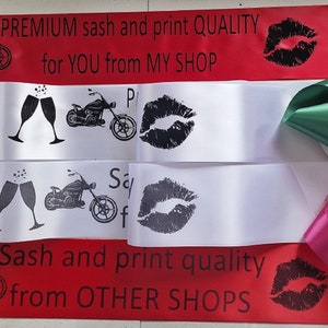 Personalised Birthday Sash / Hen Party Sashes any text any age birthday gift image 3