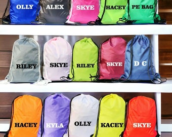 Personalised Drawstring Bag - Kids School Bag - Personalised Gym Bag - Swimming Bag - Back to School - Drawstring Bag Kids - PE Bag - Kit