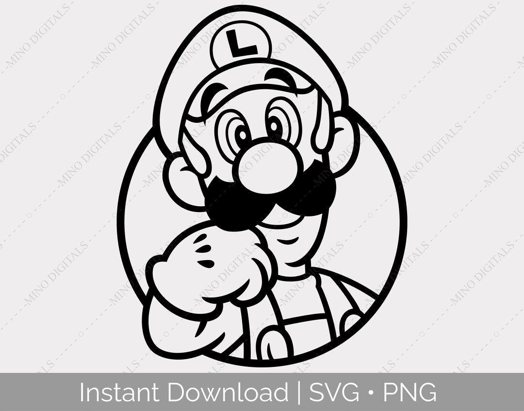 Luigi Laser and Cutter Files Super Mario Game Svg Png - Etsy