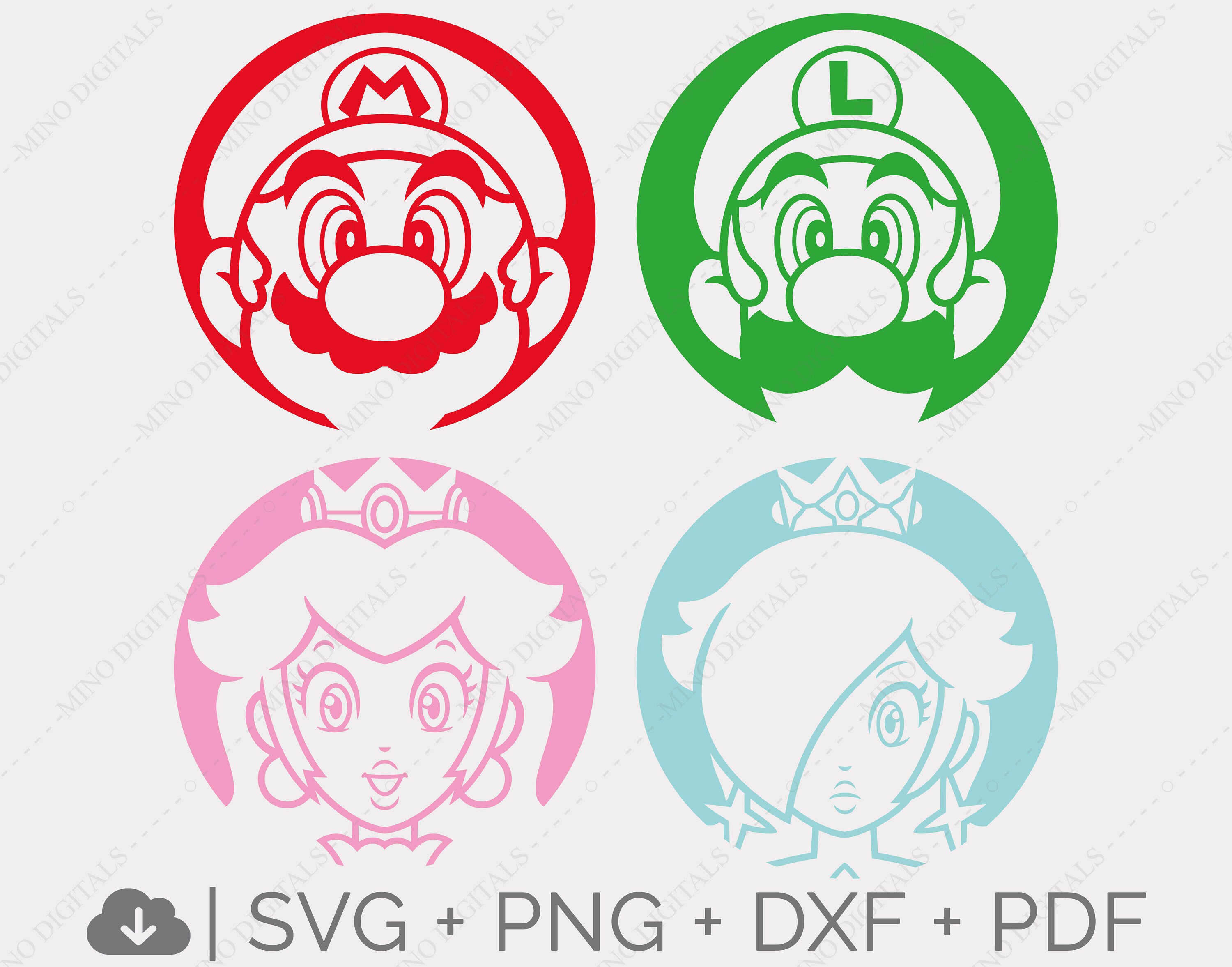 Mario Character SVG PNG DXF Pdf Vector Download Files Layered Etsy Canada