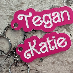 Doll inspired personalized keychain