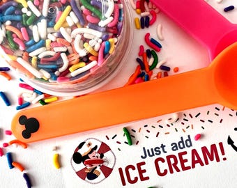 Ice Cream Fish Extender Gift, colorful spoon, pixie dust gift, birthday favor Cruise Ice Cream Topping Containers | fish extender gift