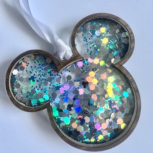 Mouse Head Snow Globe shaker ornament