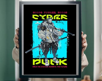 Futuristische Cyberpunk Hi-Tech Art Ultra HD 4K Wallpaper & Digital Download