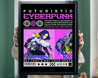 Futuristische Cyberpunk-Kunst Ultra HD 4K Wallpaper & Digital Download