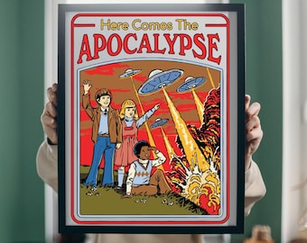 Hier kommt die Apokalypse Cartoon Lustige Wallpaper & digitaler Download