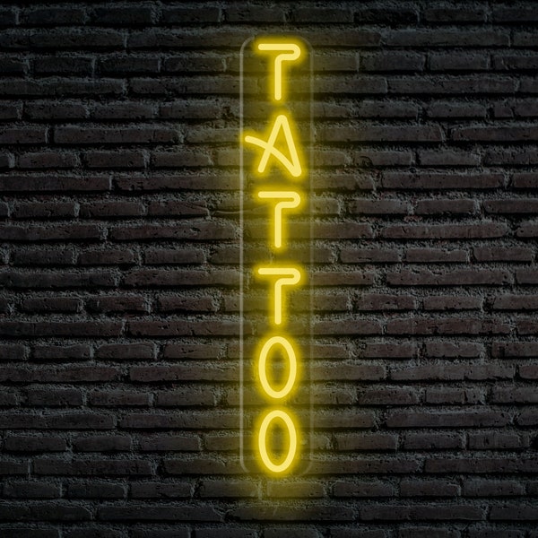 NÉON LED décoration murale tatouage 10x60 plexiglas