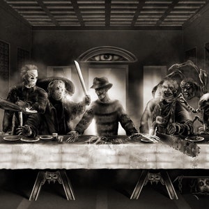 Last supper horror poster zijde leuke creatieve posters op maat in alle maten