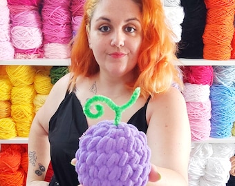 Handmade Devil Food Plush: Anime Amigurumi Toy, Kawaii Decor