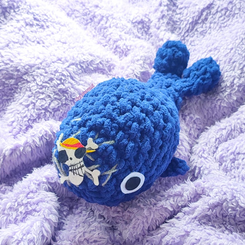 Blue Whale Handmade Amigurumi: Soft Collectible Sea Creature Plush Toy for Anime Fans Big Plush